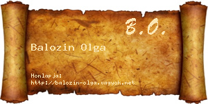 Balozin Olga névjegykártya